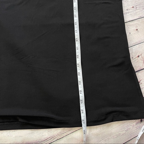 Susan Graver black sheer embroidered sleeve v-neck side slit blouse top size M - Picture 12 of 15